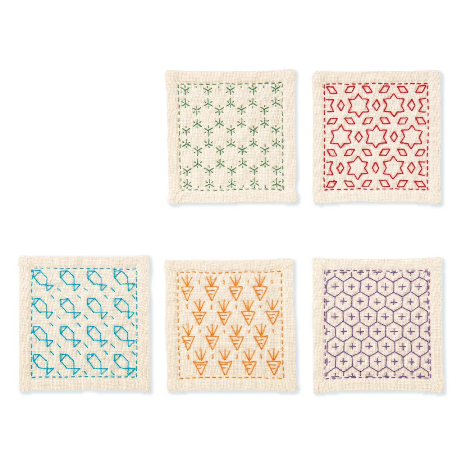 Olympus Sashiko Sampler Kit SK-422 Hitomezashi Coasters